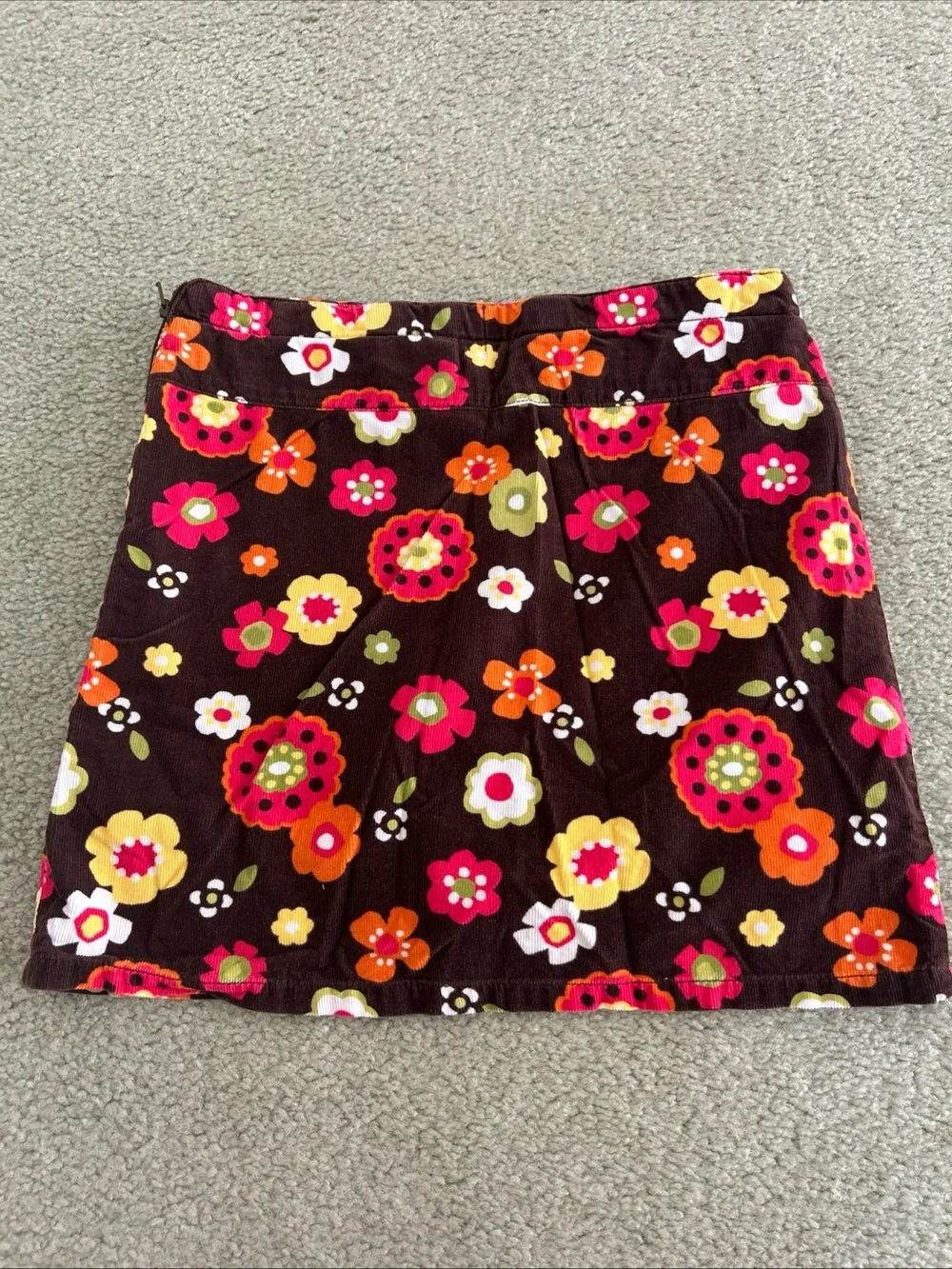 Vintage Gymboree Girls floral corduroy autumn skort size 10